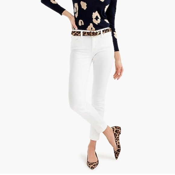 J. Crew 8” Toothpick Jeans in White 09355 skinny - Picture 1 of 9